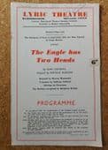 The Eagle Has Two Heads Lyric Theatre programme 1946 Jean Cocteau play 1940s